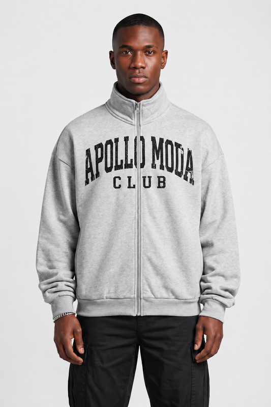 Club Collegiate Oversized Sweatshirt mit durchgehendem Reißverschluss