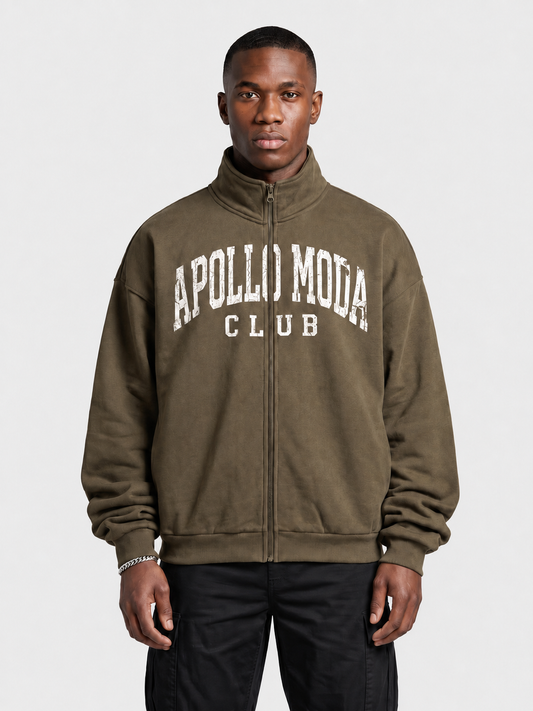 Club Collegiate Oversized Sweatshirt mit durchgehendem Reißverschluss