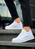 Men's Titan Arctic by Apollo Moda, white sneaker with breathable mesh and glossy accents, second angle