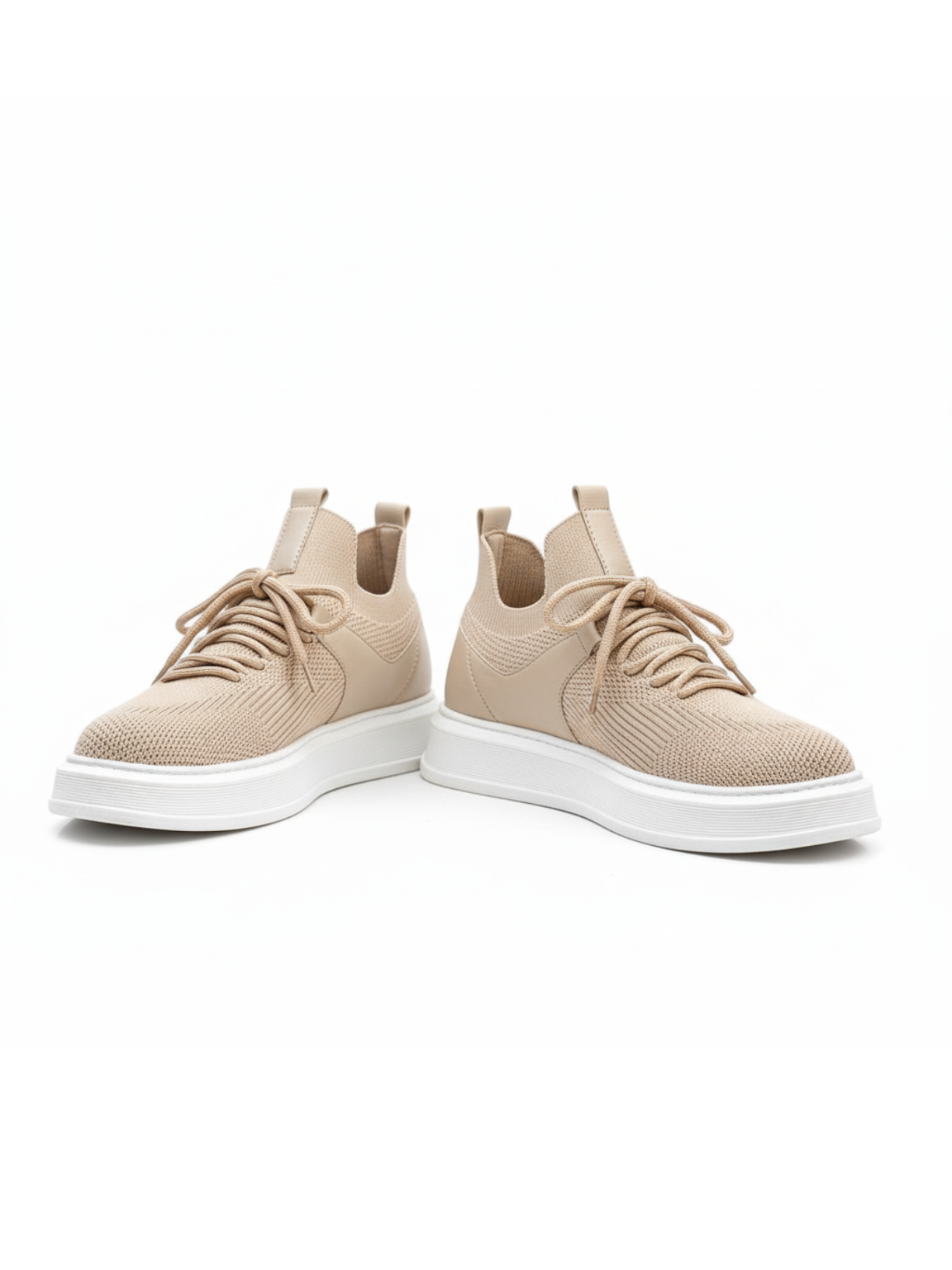 Madrid Beige White casual sneaker in beige by Apollo Moda, view 4
