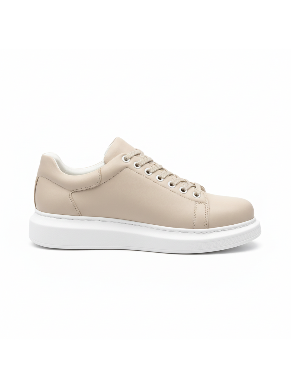 Pluto Cream casual sneaker in beige by Apollo Moda, view 5