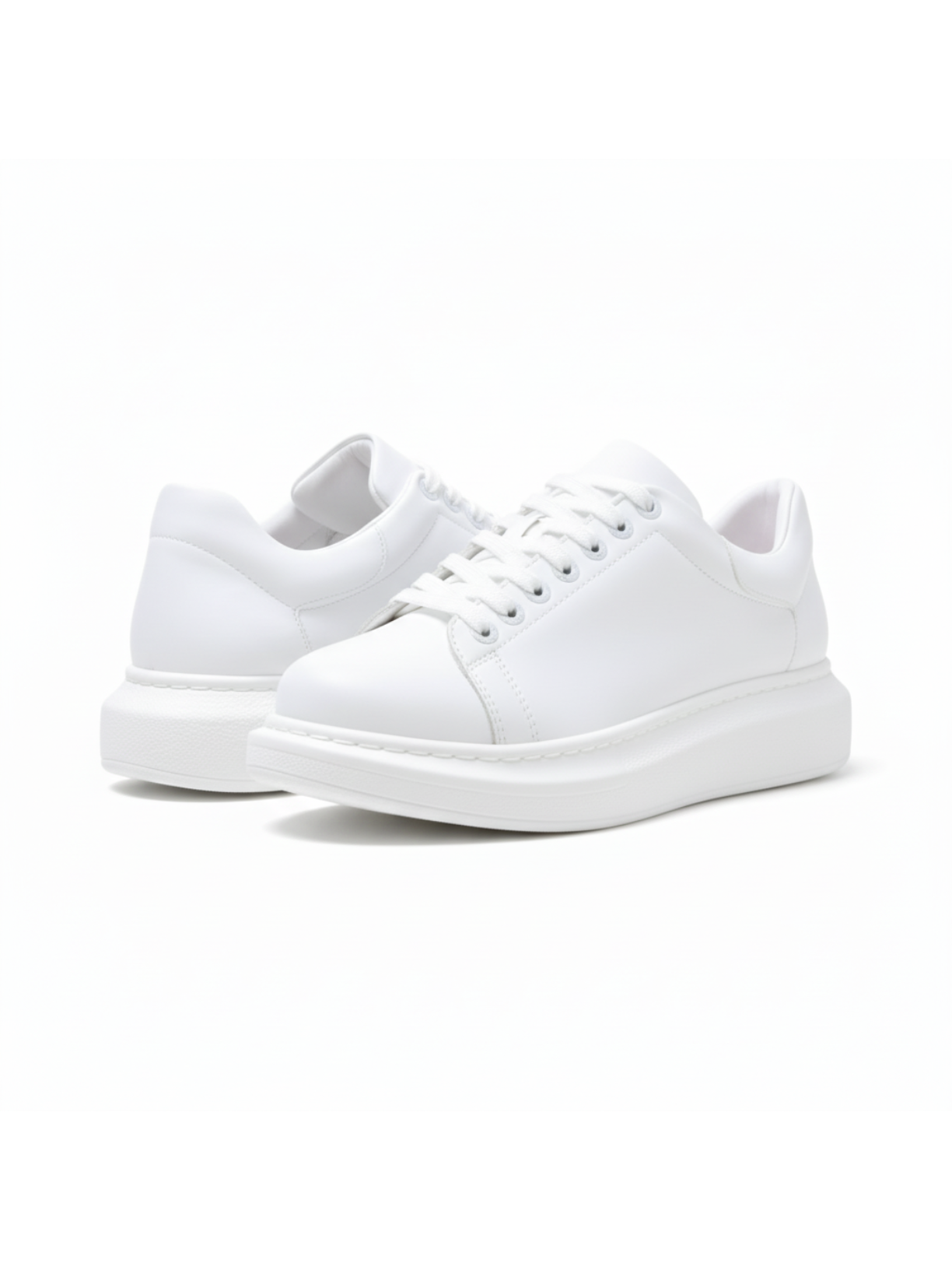 Women's Pluto Pure White casual sneaker in white by Apollo Moda, view 3