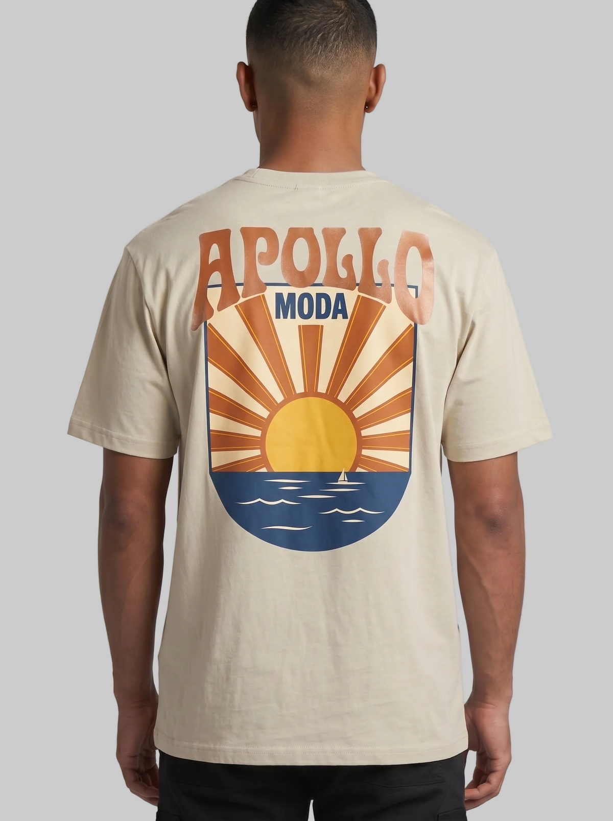 Horizon Oversized Schwere Grafik-T-Shirt