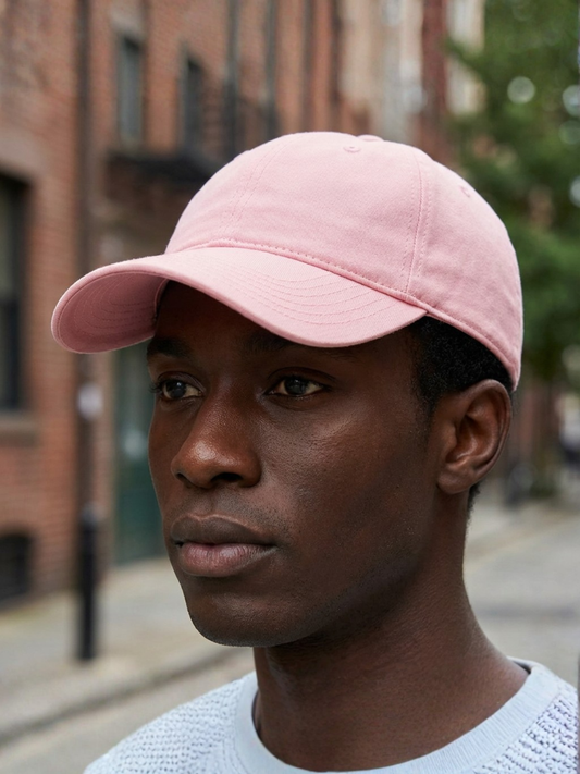 Gorra de sarga de algodón rosa rubor