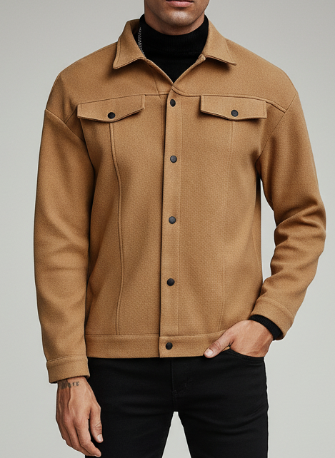Men's Long Sleeve Loose Casual Overcoat