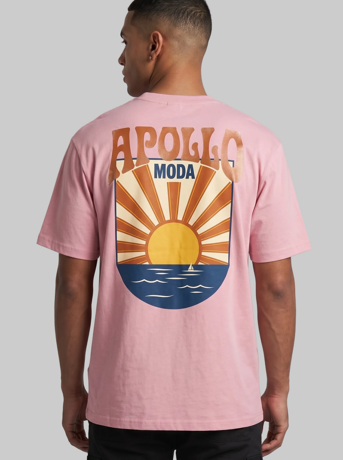 Horizon Oversized Schwere Grafik-T-Shirt