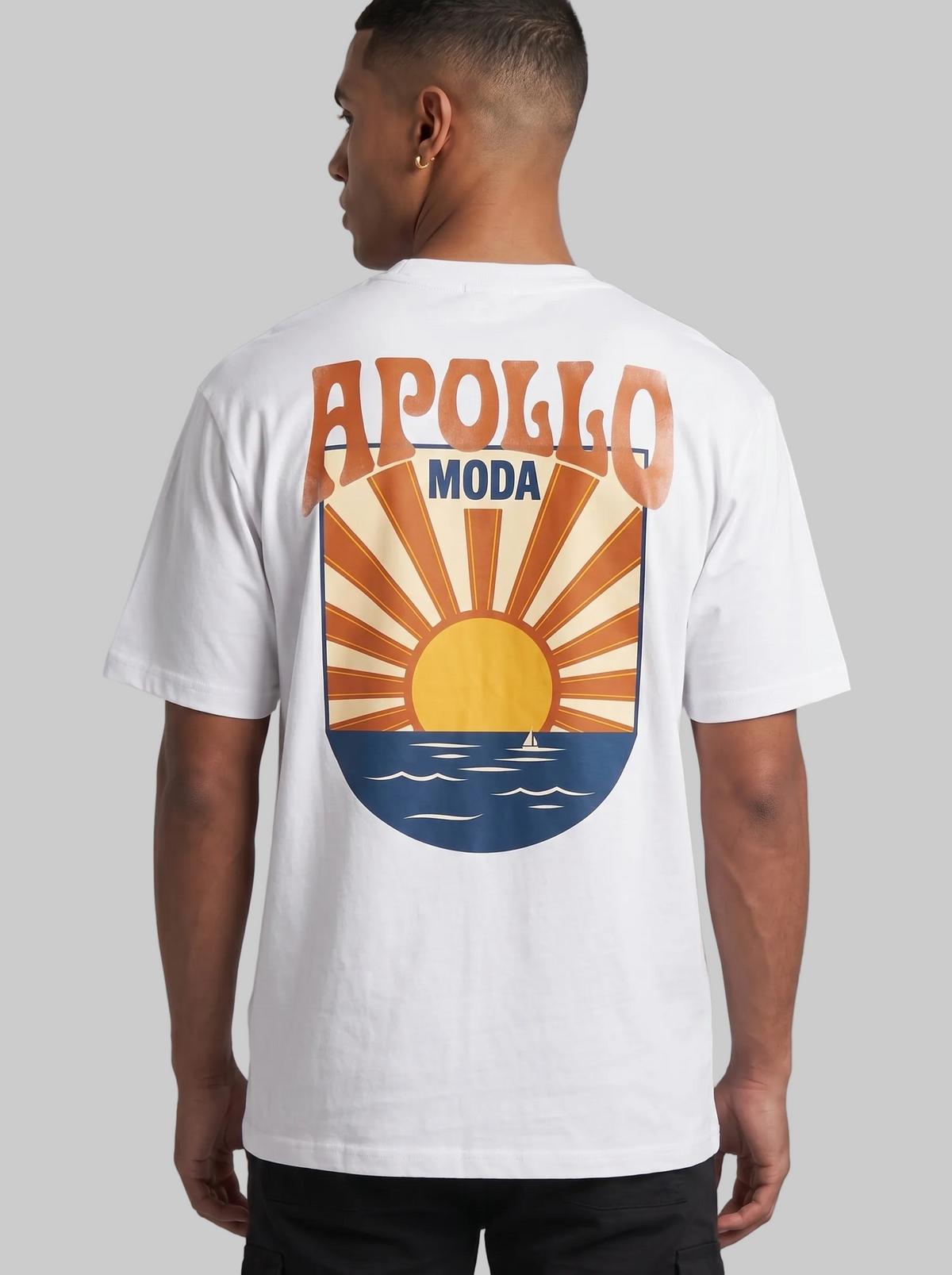Horizon Oversized Schwere Grafik-T-Shirt