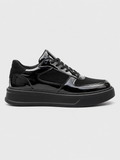 Apollo Moda Men's Artemis Shadow glossy black chunky sneaker, main product photo