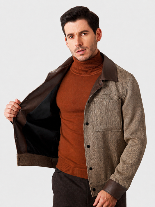 Herren Freizeitjacke mit kontrastierender Farbe