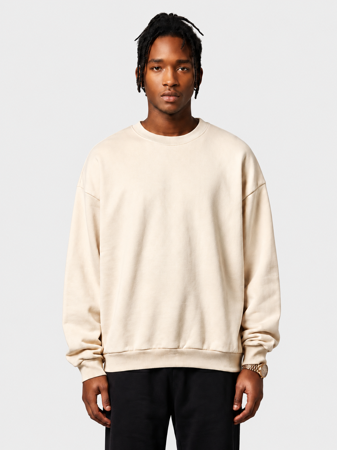 Oversized-Sweatshirt mit Rundhalsausschnitt aus schwerem Essentials-Stoff