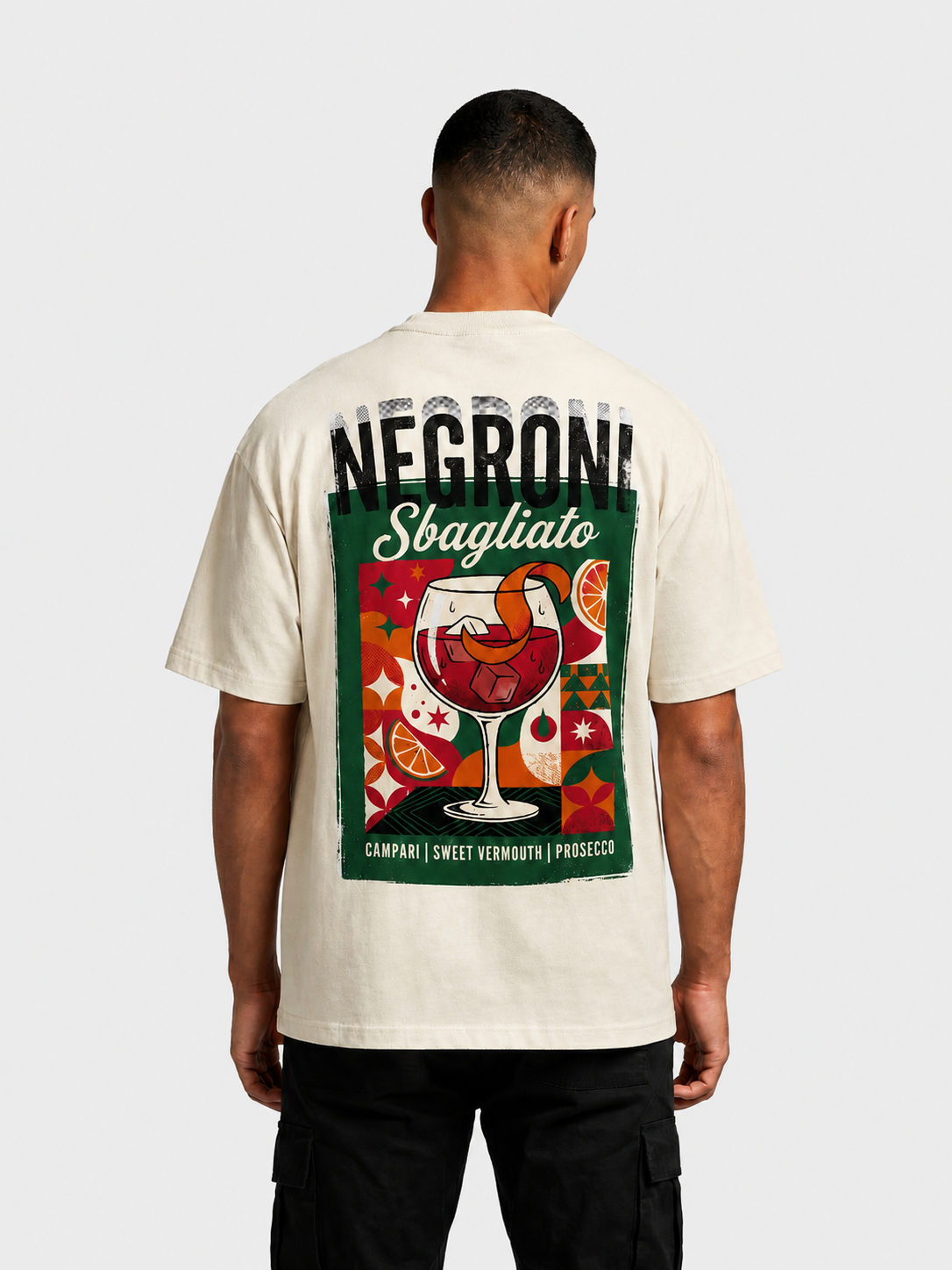 Negroni Sbagliato Oversized Schwere Grafik-T-Shirt