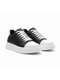 Titan Frost black and white chunky sneaker by Apollo Moda, third angle