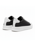 Apollo Moda men's Titan Frost black and white lace-up sneaker, fourth angle