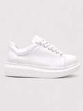 Pluto Pure White low-top casual sneaker in white by Apollo Moda