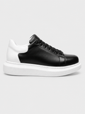 Pluto X low-top casual sneaker in black and white by Apollo Moda