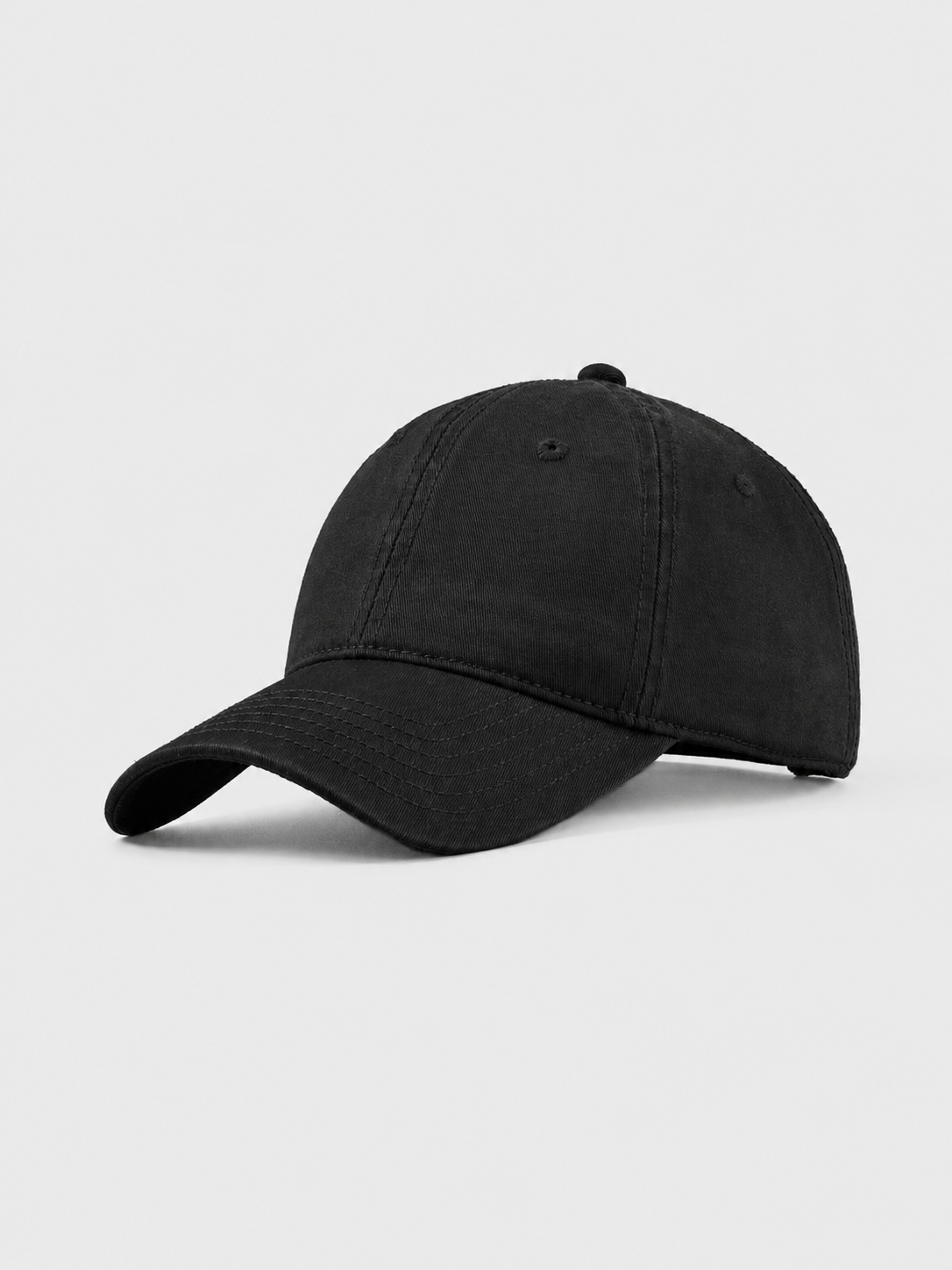 Cotton twill hat in midnight black by Apollo Moda, main product view