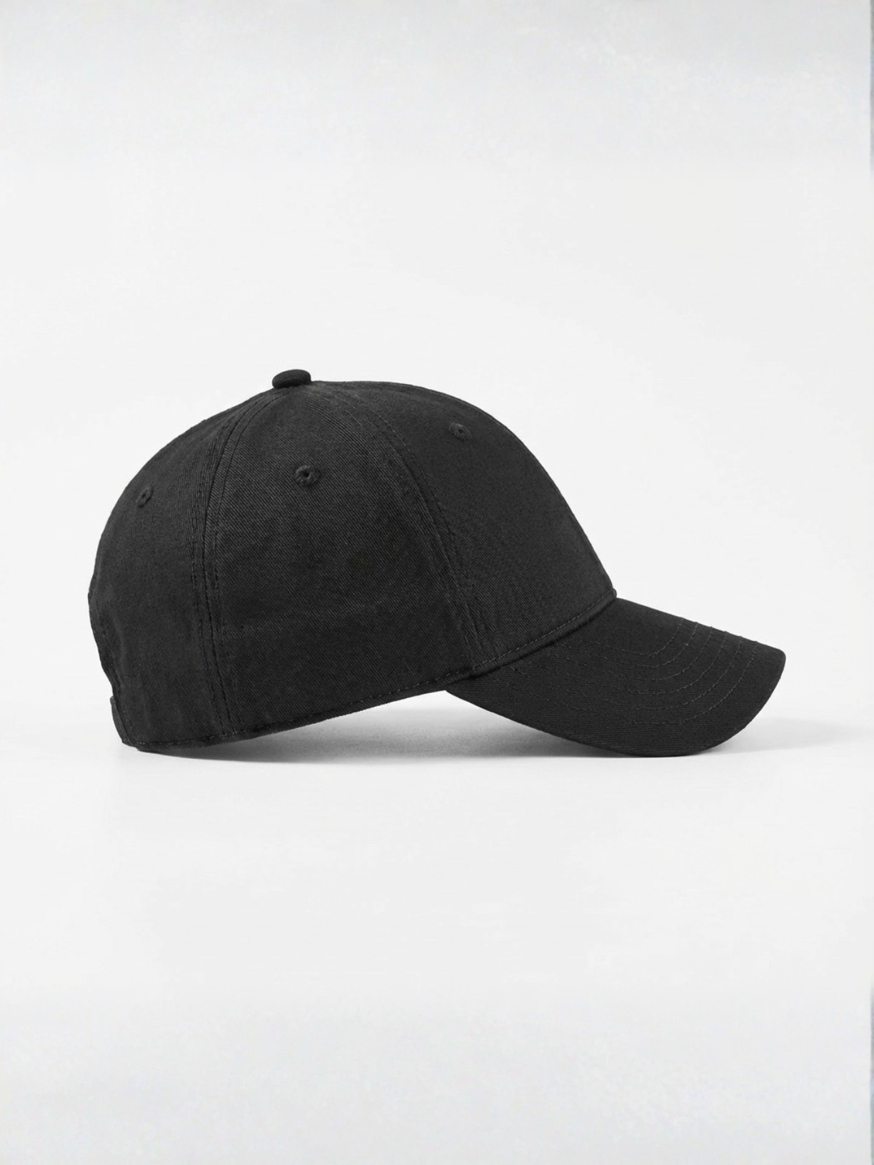 Cotton twill hat in midnight black by Apollo Moda, view 4