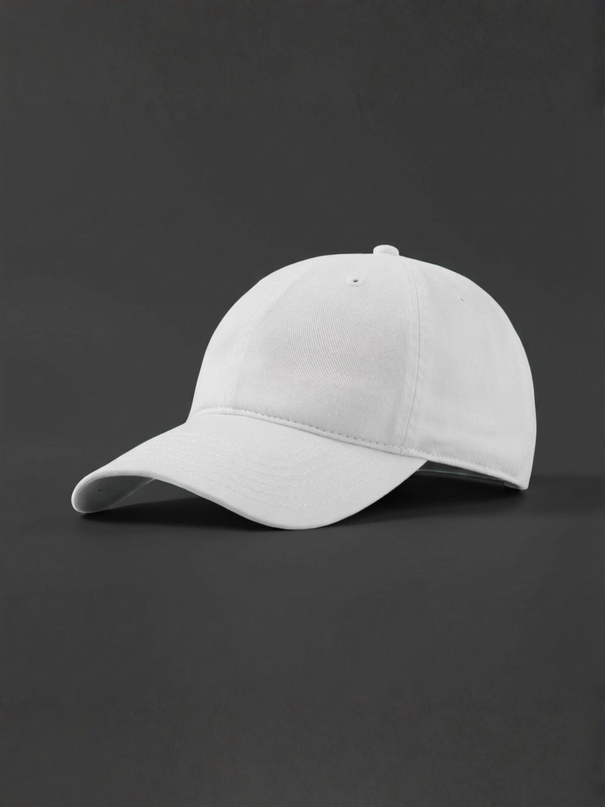 Cotton twill hat in pure white by Apollo Moda, view 3