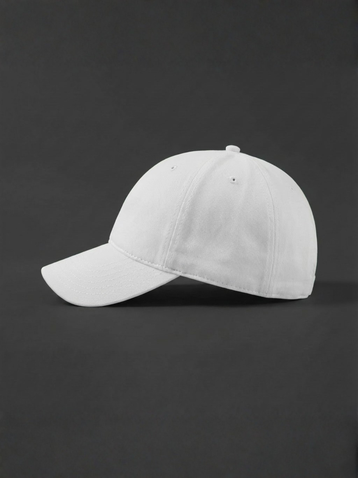 Cotton twill hat in pure white by Apollo Moda, view 4