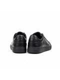 Men's Orion Shadow by Apollo Moda, all-black minimalist lace-up sneaker, third angle