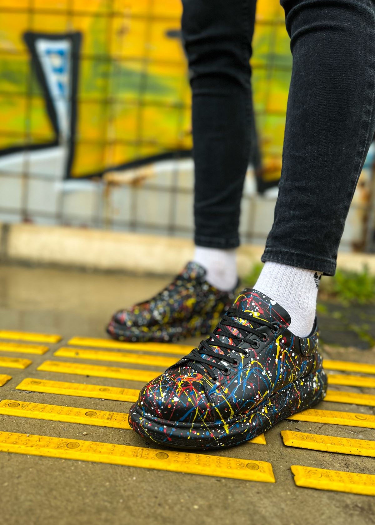 Stardust Edge hand-painted custom sneaker by Apollo Moda, view 2