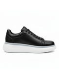 Stark Midnight Contrast Collection casual sneaker in black by Apollo Moda, view 6