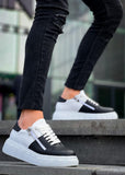 Apollo Moda men's Altair Sage colorblock sneaker with chunky sole, fourth angle
