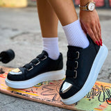 Women's Luiz X Noir Contrast slip-on sneaker in black by Apollo Moda, view 4