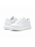Women's Pluto Pure White casual sneaker in white by Apollo Moda, view 3